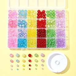 DIY-Sets zum Basteln von Armbändern aus runden Crackle-Glasperlen&nbsp;DIY-FS0008-18