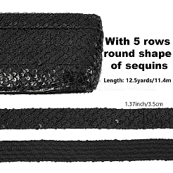 12.5 yards de garnitures à paillettes élastiques en polyester&nbsp;OCOR-AR0001-75B