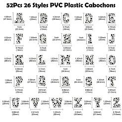 52 Stück 26 Stile PVC-Kunststoff-Cabochons&nbsp;FIND-CJ0002-58