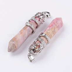 Natürliche Rhodochrosite große spitze Anhänger&nbsp;G-G738-A-28