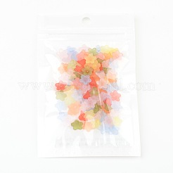 Colore misto satinato perline fiore acrilico trasparente&nbsp;X-M-PL554