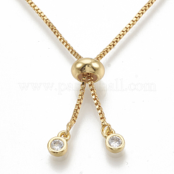 Messing Bolo Armbänder&nbsp;ZIRC-T006-20G