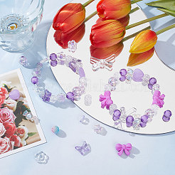 Fai da te carino kit per la creazione di braccialetti elasticizzati con perline&nbsp;DIY-SC0020-60B