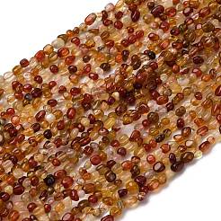Chapelets de perles rouges en agate naturelle&nbsp;G-I389-A37-01B