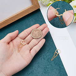1 paio di orecchini a cerchio in argento sterling&nbsp;EJEW-UN0002-85G