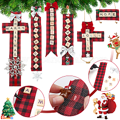 DIY-Bausätze für weihnachtliche Anhänger aus Holz&nbsp;DIY-NB0012-73