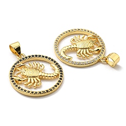 Colgante micropavé cubic zirconia de latón&nbsp;KK-K341-18G-01
