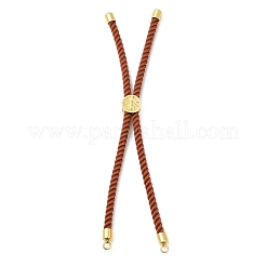 Bracelets en argent avec cordon de nylon torsadé&nbsp;X-DIY-B066-03G