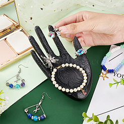 Espositori per gioielli con anello a mano in resina&nbsp;RDIS-WH0006-19