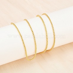 1.5 mm lange Messing-Boxkettenhalsketten für Damen&nbsp;NJEW-A062-01G