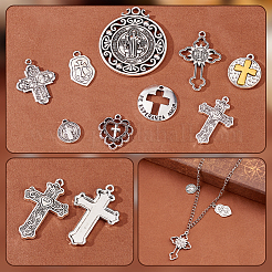 90pcs 9 pendentifs en alliage de style tibétain&nbsp;TIBEP-WR0001-01