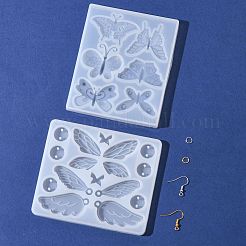 2 Stück 2 Stile DIY Schmetterling Ornament Silikonformen&nbsp;DIY-FS0010-05