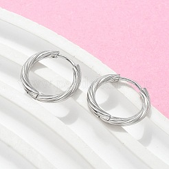 Creolen aus 304er Edelstahl mit Twist für Damen&nbsp;EJEW-A130-02B-P