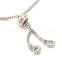 Verstellbare Tennisarmbänder aus Messing mit Mikropavé und Zirkonia&nbsp;BJEW-F416-04P