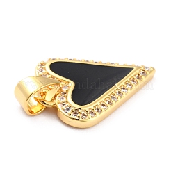 Pendenti in ottone con zirconi chiari&nbsp;KK-J276-12G