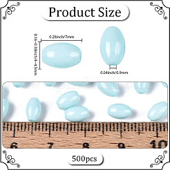 500 Stück Backfarbe Glas Saatperlen Perlen&nbsp;SEED-PA0001-05D