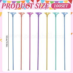 100 Beutel Kunststoff-Ballonclips-Halter&nbsp;DIY-WR0005-66B