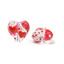 Valentinstag handgefertigte Glas-Emaille-Perlenstränge&nbsp;LAMP-K037-09H