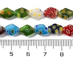 Fili di perline di vetro millefiori fatto a mano&nbsp;LAMP-D021-02A