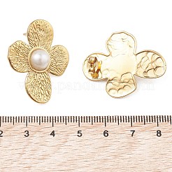 Orecchini a bottone in acciaio inossidabile 304 con fiore di San Valentino&nbsp;EJEW-JE06950
