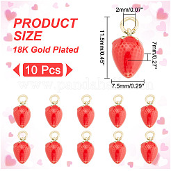 10 Uds. Encantos de esmalte de latón&nbsp;KK-AR0003-63