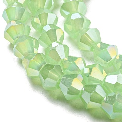 Nachahmung Jade galvanisieren Glasperlen Stränge&nbsp;LS-GLAA-F029-J4mm-A01