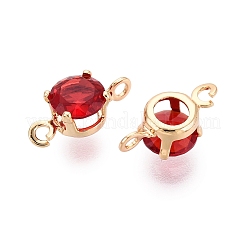 Messing-Pavé-Anhänger mit Zirkonia-Fassung&nbsp;KK-TAC0020-03G-07