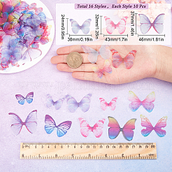 160 pièce de décoration artisanale en tissu polyester à 16 styles&nbsp;DIY-SC0019-39
