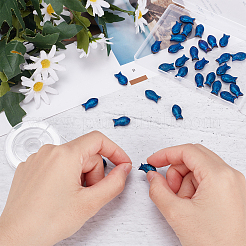 Kit fai da te per realizzare braccialetti con perline a forma di pesce&nbsp;EGLA-SC0001-09A