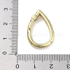 Messing Micro Pave klare Zirkonia Feder Tor Ringe&nbsp;KK-M293-52G