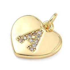 Pendenti in zirconi cubici trasparenti in micro pavè di ottone&nbsp;KK-D229-01G-01