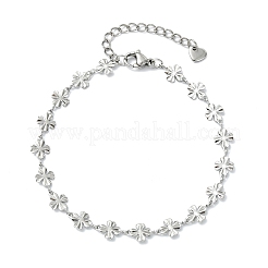 Bracelets à maillons trèfle en acier inoxydable 304 pour femmes&nbsp;BJEW-JB13890