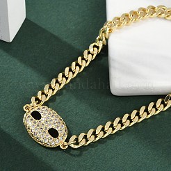 Braccialetti in ottone con micro pavé di zirconi trasparenti&nbsp;BJEW-M050-05G-03