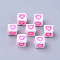 Perle europee acriliche bianche opache&nbsp;MACR-S273-51D-01