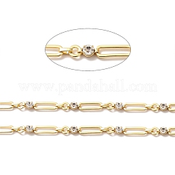 Catene a maglie ovali e piatte in ottone con placcatura a cremagliera&nbsp;CHC-I040-12G