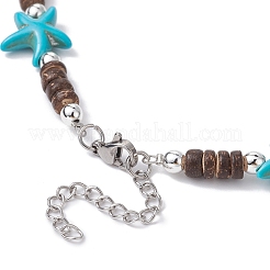 Collares colgantes de tortuga turquesa sintética&nbsp;NJEW-JN04573-01