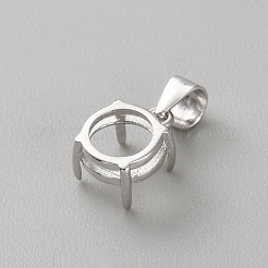 925 Fassung für Krallenanhänger aus Sterlingsilber mit Strassen&nbsp;STER-WH0004-072C-P