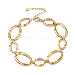 Bracelets à maillons ovales en acier inoxydable 304 pour femmes&nbsp;BJEW-A169-04G