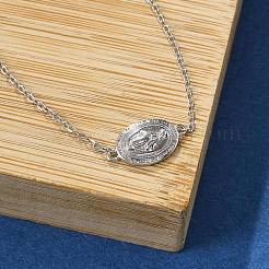 Braccialetti con maglie e ciondoli in argento sterling s925 per donna&nbsp;BJEW-K276-01P