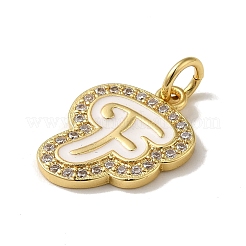 Colgante micropavé cubic zirconia de latón&nbsp;KK-K354-02G-F