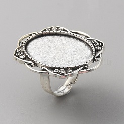 Verstellbare Fingerringkomponenten aus Legierung&nbsp;PALLOY-WH0101-37AS