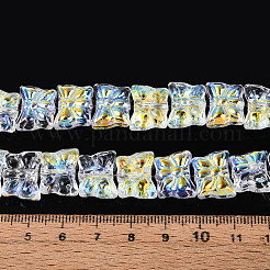 Backfarbe galvanisieren transparente Glasperlenstränge&nbsp;EGLA-N020-05I