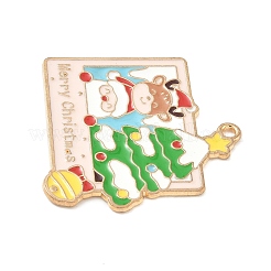 Noël pendentifs émail en alliage&nbsp;ENAM-B035-02N-15KCG