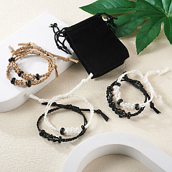 6 Stück verstellbare geflochtene gewachste Polyesterschnur Makramee-Beutel-Armbandherstellung&nbsp;BJEW-FW0001-04