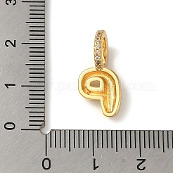 Pendentifs avec zircon cubiques à micro-pavés en laiton&nbsp;KK-K345-13P-G