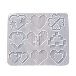 Orecchini pendenti a cuore stampo in silicone fai da te&nbsp;DIY-Q033-06B