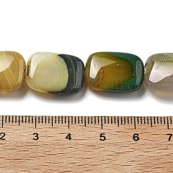 Brins de perles d'agate à bandes naturelles&nbsp;G-K392-B05-13x18mm