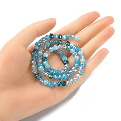 Chapelets de perles en verre électroplaqué&nbsp;EGLA-YW0002-D05