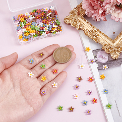 160 cabochon in resina per nail art con fiori di 8 colori&nbsp;MRMJ-HY0001-40