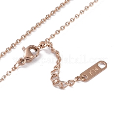 Collane a catena in acciaio inossidabile placcato ionico (ip) 304&nbsp;NJEW-G081-07RG